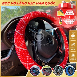 Bọc vô lăng hạt Hàn quốc đính hạt pha lê, bọc vô lăng xe ô tô, xe tải, chống mồ hôi tay