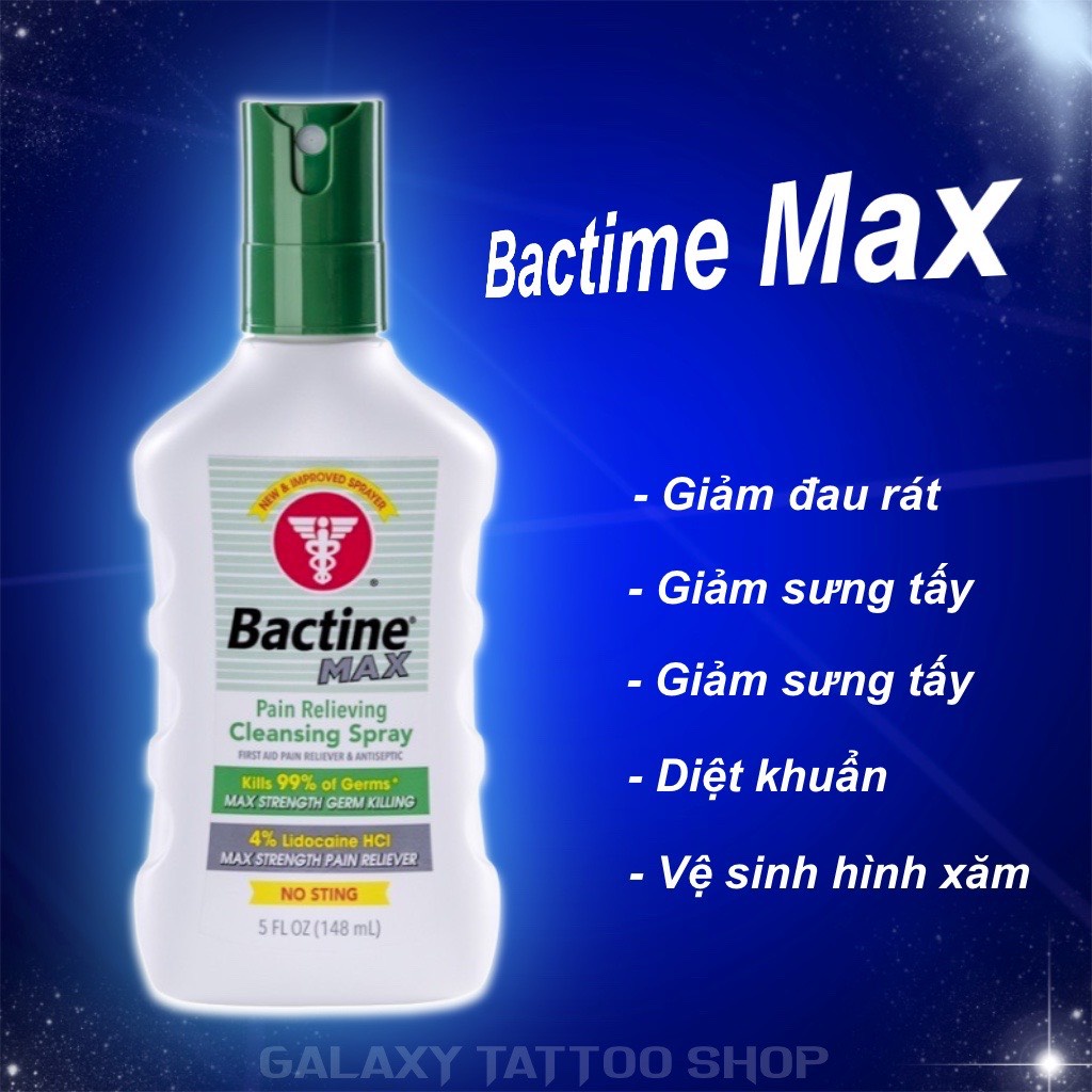 Bactine Max xịt giảm đau diệt khuẩn Chai Baxtine Max 148ml hàng chính ...