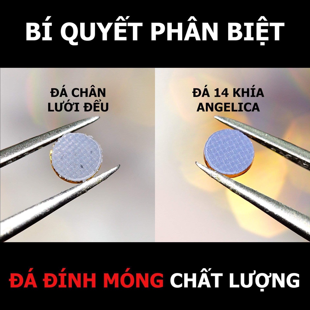 Đá Nail Chân Lưới 16 Khía Padparadscha Ab Đính Trang Trí Móng ANGELICA 860