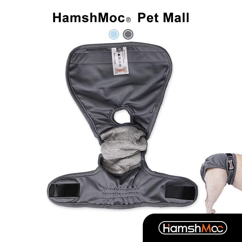HamshMoc Tã cho chó cái có thể giặt được Quần short sinh lý cho chó có thể tái sử dụng Độ thấm hút cao Quần lót thoáng khí có thể điều chỉnh cho thời kỳ nóng không kiểm soát