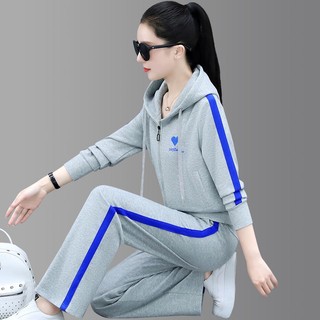 Bộ áo chất da cá thể thao thu đông dài tay siêu đẹp, bo viền kẻ sọc quần uống suông