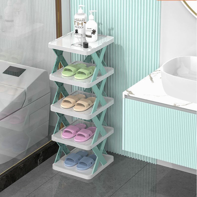 Kệ Để Giày Dép Đa Năng Dễ Tháo Lắp 6 Tầng Hot 2022, Kệ Trang Trí Decor Chữ X Hiện Đại Chất Liệu Nhựa PVC Cao Cấp
