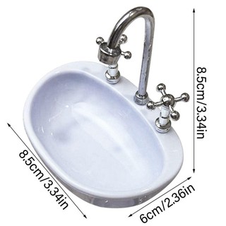 Nhà Vệ Sinh Thu Nhỏ Nội Thất Mini Cảnh Mô Hình Đạo Cụ Chụp Ảnh Bồn Tắm Chậu Rửa