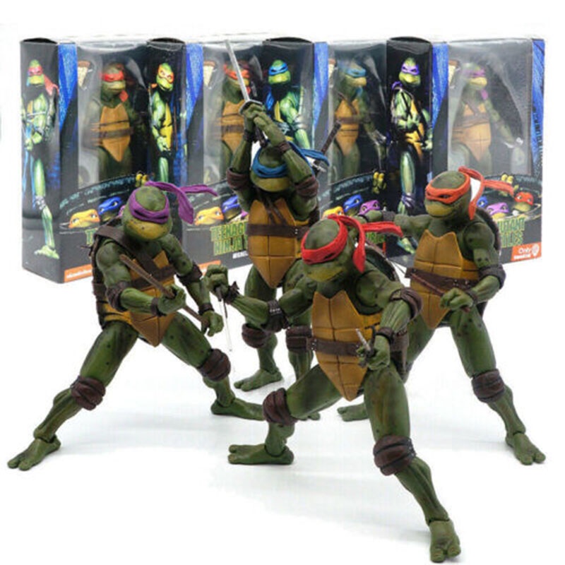 7 "Neca Đồ Chơi Mô Hình Thiếu Niên Đột Biến Ninja Nhân Vật Rùa Hành Động