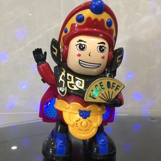 Đồ chơi âm nhạc điện trẻ em Tứ Xuyên opera sẽ thay đổi khuôn mặt sẽ hát búp bê nhảy múa tự động thay đổi khuôn mặt robot nhỏ đặc trưng Trung Quốc quà tặng sinh nhật Quà tặng năm mới