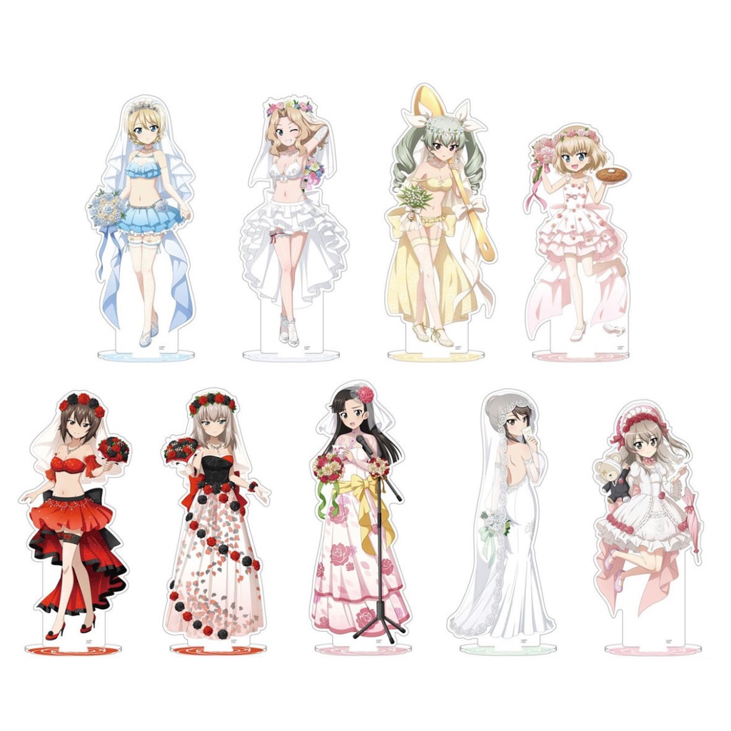 Mô Hình Búp Bê Alice Shimada Nishizumi Miho Isuzu Hana Anchovy Akiyama Yukari Bằng Acrylic Để Bàn Trang Trí