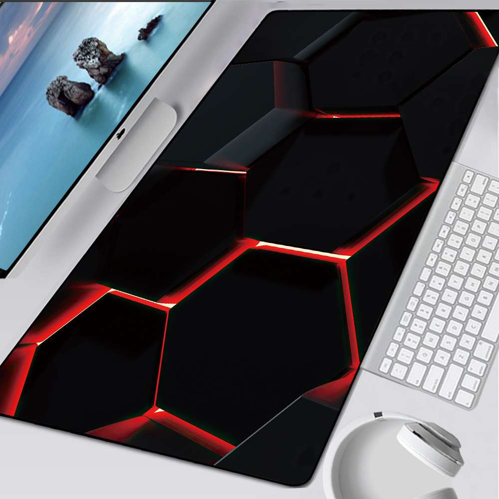 Hình Học Phụ Kiện Chơi Game MousePad Có Thể Giặt Cao Su Máy Tính Laptop Game Thủ Mở Rộng XXL Deskmat Chống Trơn Trượt Anime Lớn Chuột Pad