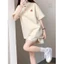 Bộ thun polo Cherry nữ [FREESHIP] Set đồ cotton dày form rộng áo kiểu mix quần sooc đùi bánh bèo cá tính ulzzang
