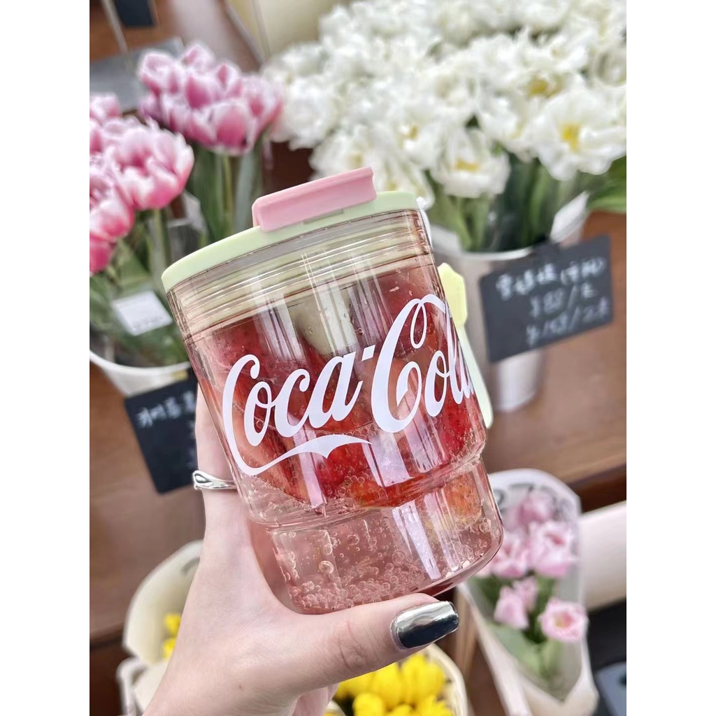 Ảnh Cốc nước APIYOO chất liệu tritan đảm bảo sức khỏe có ống hút kết hợp thương hiệu Coca Cola 390ml 4