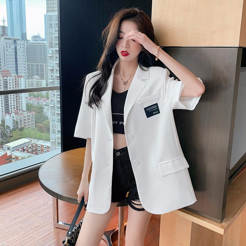 Áo Khoác Blazer Tay Ngắn Phong Cách Hàn Quốc Thời Trang Cao Cấp Cho Nữ