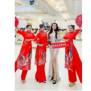 Đầm dạ hội kim sa rớt vai cao cấp mẫu mới TẶNG KÈM HOA TAI THỜI TRANG