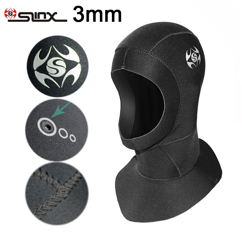 Mũ lặn scuba nam 3mm neoprene, phù hợp cho spearfishing và giữ ấm dưới nước.