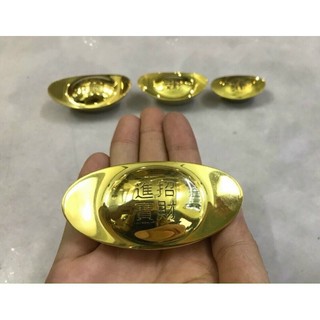Thỏi Vàng Tài Lộc Các Cỡ lớn bằng đồng nguyên khối hàng bóng đẹp vật phẩm phong thuỷ tài lộc