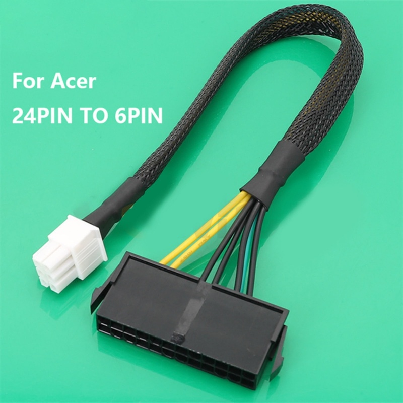 ATX PSU 24 Pin to Motherboards 6Pin for  6Pin Mainboard Power Supply Cable