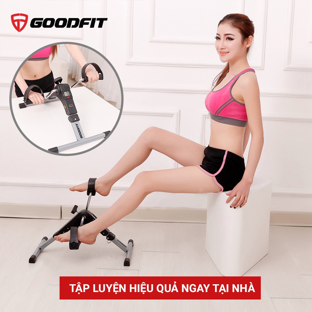 Xe đạp thể thao gấp gọn mini GoodFit tùy chỉnh độ nặng, tập luyện thể dục tại nhà GF002MB
