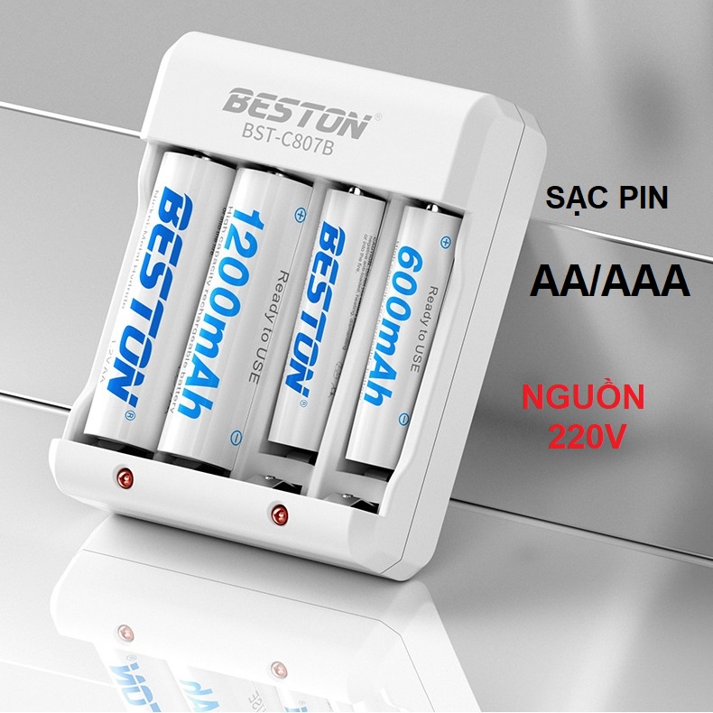 Bộ Sạc Pin AA, AAA Beston C807B Cắm Trực Tiếp Nguồn điện 220V Dùng Cho ...