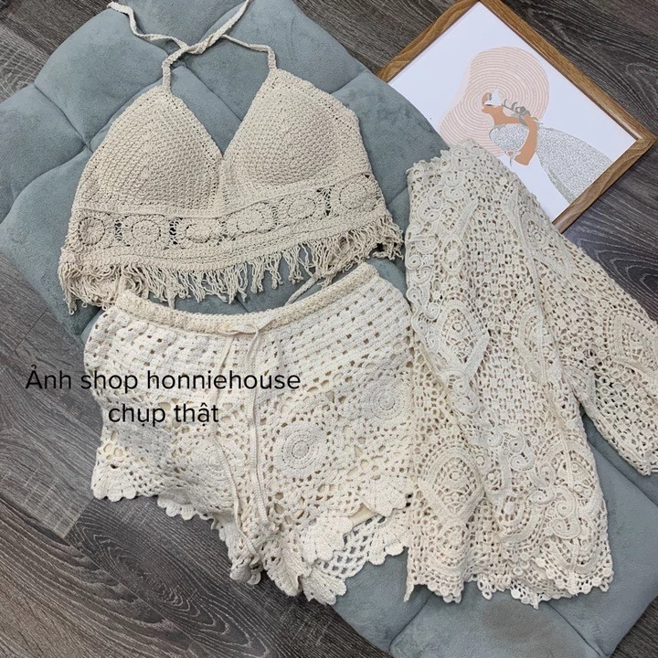 Set Bikini 3 Món Đi Biển ( Có Bán Rời ) Hàng QC loại 1 Đồ Bơi Đồ Đi Biển 12