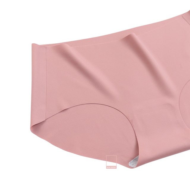 Ảnh Quần lót nữ su đúc cắt viền màu trơn đáy hai lớp cotton, không đường may BOM SISTER MUQ0310 2