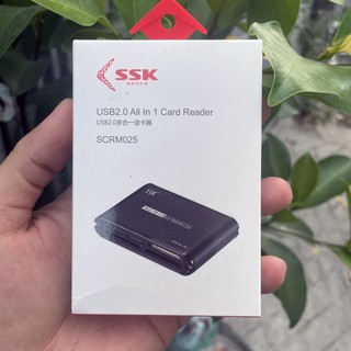 Đầu đọc thẻ nhớ đa năng SSK SCRM025 Card Reader III - Hỗ trợ chuẩn thẻ CF/ M2 / MicroSD / XD / SD / MMC/ MS (Đen)