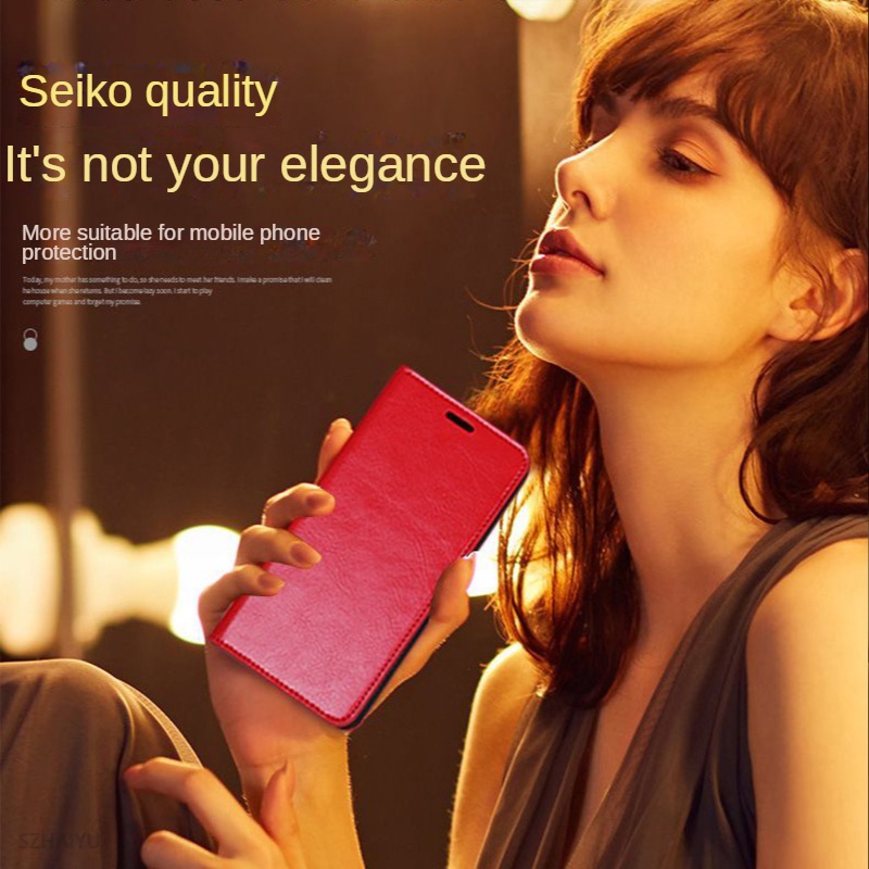 Ốp Điện Thoại Cho Samsung Galaxy S22 FE Plus Note 20 Ultra A53 A33 A13 A23 M53 A52 A72 5G Ví Đựng Thẻ Da Thật Chính Hãng