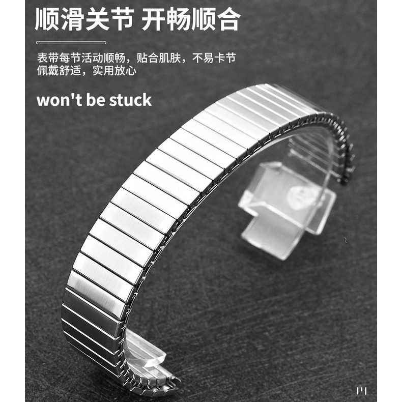 Dây Đeo Thay Thế 18mm Bằng Thép Không Gỉ Đánh Bóng Cho Đồng Hồ Thông Minh