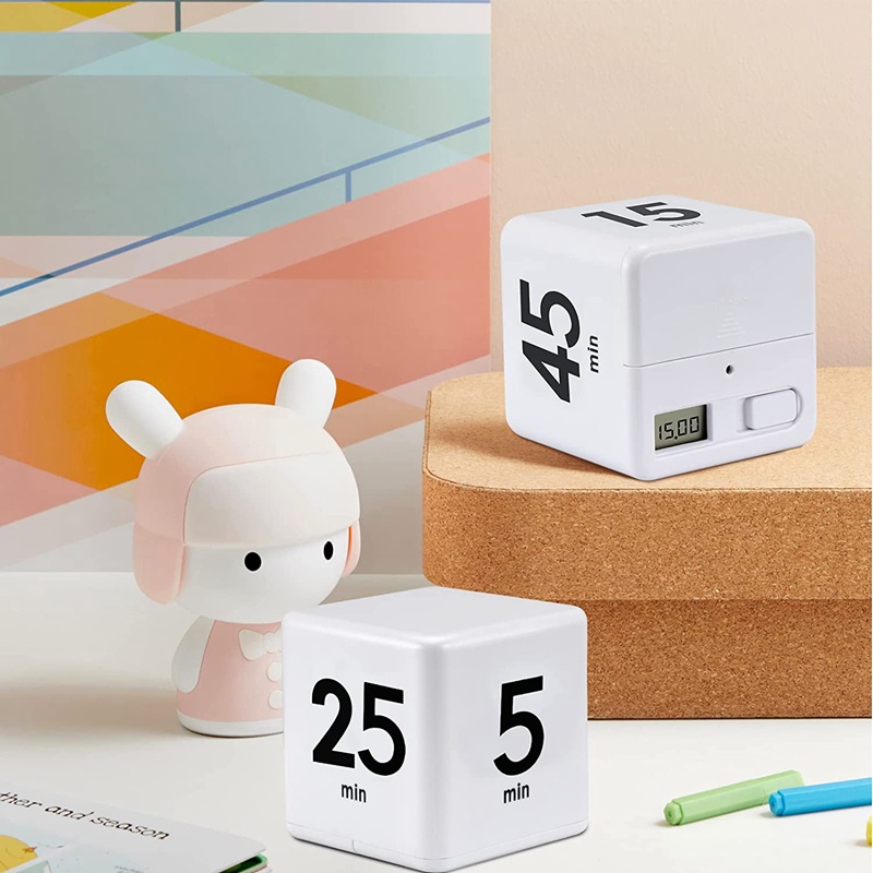 Cube Hẹn Giờ Nhà Bếp Hẹn Giờ Quản Lý Thời Gian Hẹn Giờ Cảm Biến Trọng Lực Lật Để Quản Lý Thời Gian Và Đếm Ngược 25-5-45-15 Phút