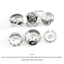GODD 6 Chiếc Bikers Gothic Skull Ring Card Dành Cho Nữ Halloween
