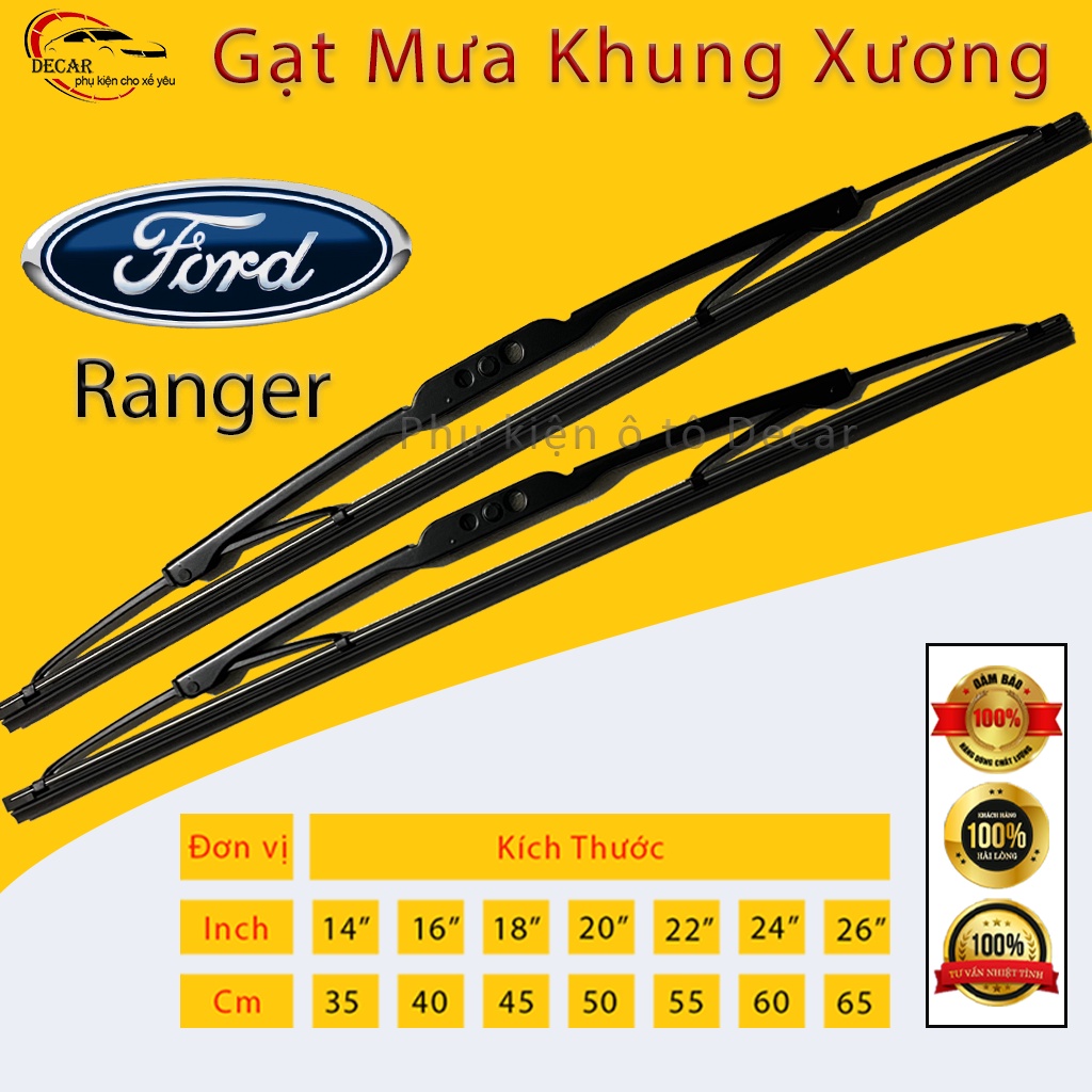 [FORD RANGER]Gạt kính xe oto, thanh gạt nước mưa gạt nước kính ô tô bán tải Ford Ranger