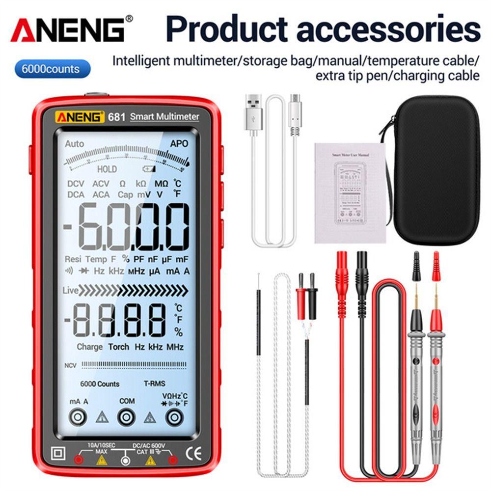 NOTE1 AC / DC Ampe kế True RMS ANENG 681 682 Máy kiểm tra điện áp chính xác cao