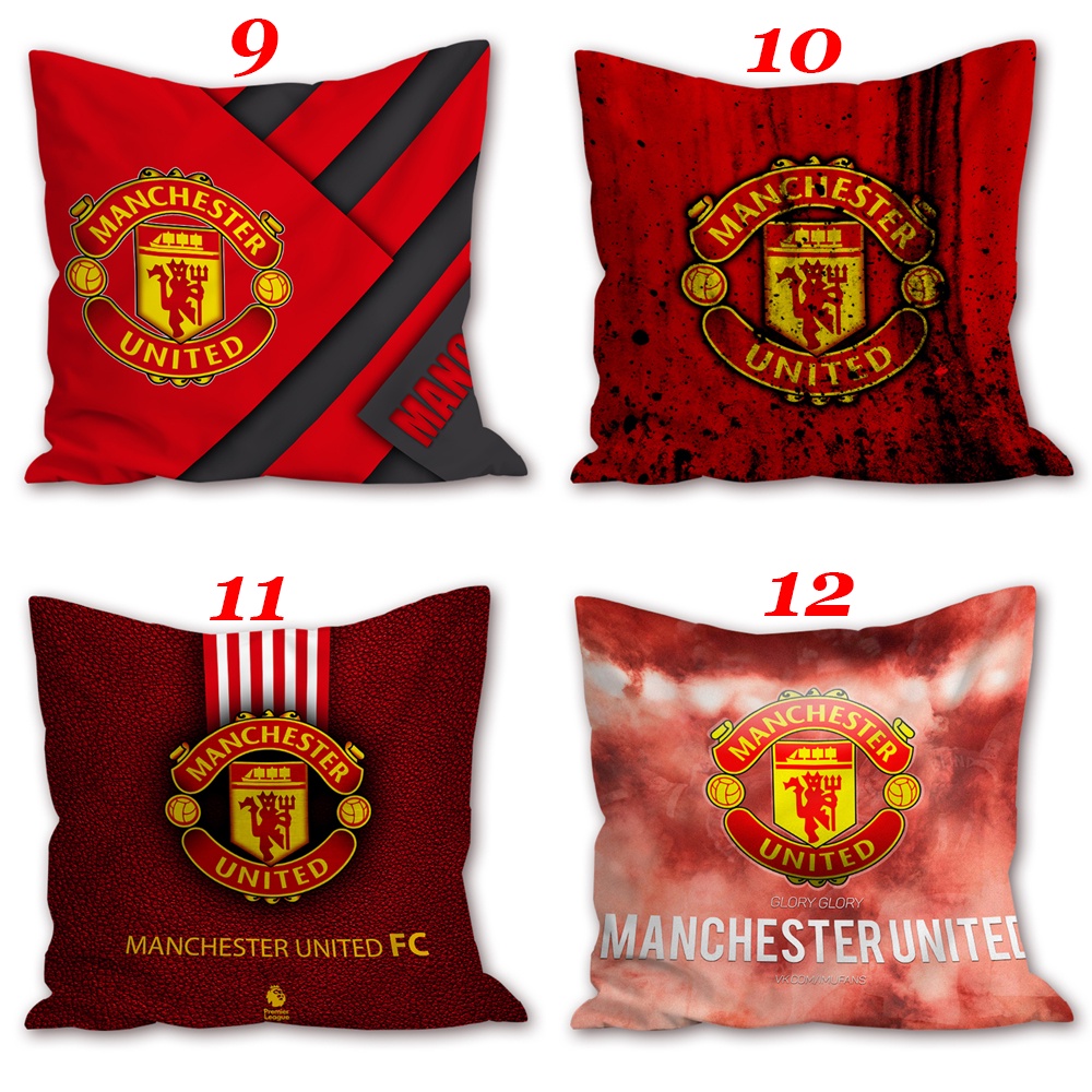 Vỏ Gối Polyester Một Mặt In Logo Câu Lạc Bộ Bóng Đá Manchester United Trang Trí Nhà Cửa (Không Kèm Lõi)