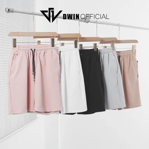Quần short đùi thun bắp unisex Dwin thun Basic nam nữ oversize ống rộng ulzzang Hàn Quốc QS02B