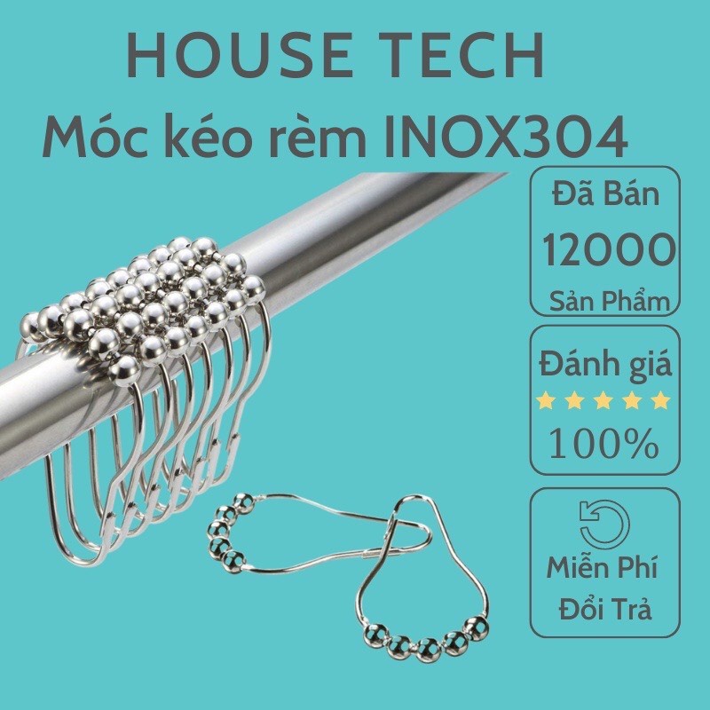 Móc Treo Rèm Móc Khoen Inox Treo Màn Cửa Tròn Có Thể Tháo Rời HT394-5 ...