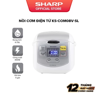 Nồi Cơm Điện Tử KS-COM08V-SL 0.72 Lít 450W [Cỡ Nhỏ, Mâm nhiệt 2D]