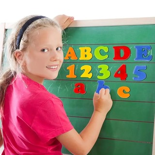 Bộ Đồ Chơi Học Chữ Cái ABC 123 Bằng Nhựa Hít Nam Châm Cho Bé