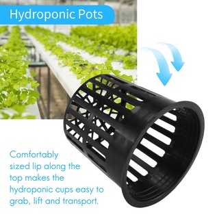 15 Gói 4 Inch Lưới Cốc Có Rãnh Lưới Rộng Môi Lọc Cây Lưới Nồi Xô Giỏ Thủy Canh