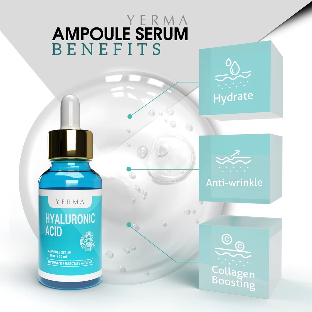 Serum cấp ẩm Yerma Ampoule Serum Hyaluronic Acid Hàn Quốc, giúp da săn ...