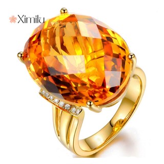 ♥Nhẫn Mạ Vàng 18k Đính Đá Sang Trọng 28.5ct