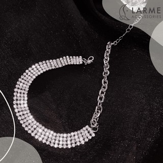 Choker nữ, vòng cổ đính đá dự tiệc sang trọng, choker cổ cá tính larme accessories - DC0109