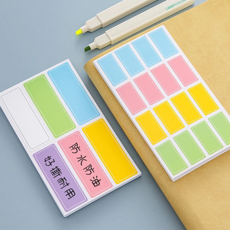 Set 40 / 60 / 160 Nhãn Dán Ghi Tên Tự Dính Chống Thấm Nước Màu Sắc Ngọt Ngào Tiện Dụng