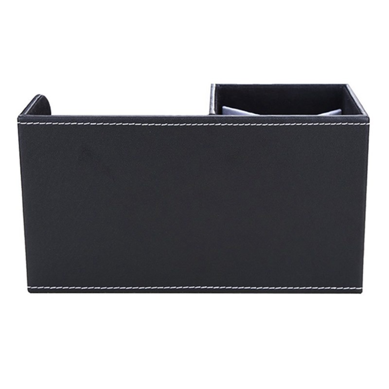 1 Chiếc Da PU Đa Năng Để Bàn Văn Phòng Phẩm Tổ Chức Hộp Bảo Quản Bút / Bút Chì, Điện Thoại Di Động, Thẻ Tên Doanh Nghiệp Điều Khiển Từ Xa