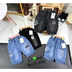 quần short bé trai, quần jean ngố bé trai xuất khẩu 12-30kg, quần bò ngố bé trai