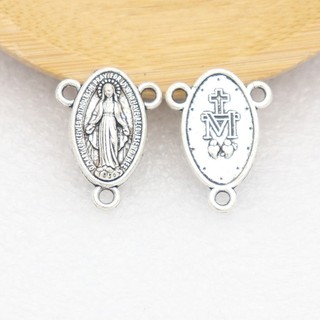 Flgo 10 Chiếc Hình Bầu Dục Quyến Rũ Đức Trinh Nữ Maria Huy Chương Mặt Dây Chuyền Cho Vòng Tay Vòng Cổ Trang Sức Làm