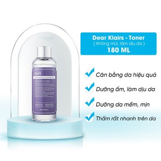 Auth- Toner Klairs nước hoa hồng phục hồi làm dịu da Midnight Blue giảm sưng sạch mụn