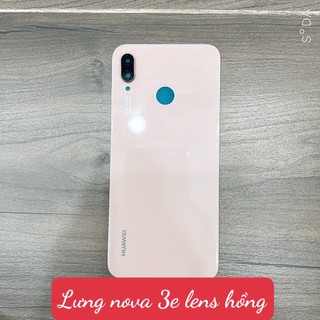 Lưng vỏ huawei nova 3e, nắp lưng, lưng kính có kính camera ngoài, viền lens p20 lite, NE-TL00, ANE-LX1, ANE-LX2, ANE-LX3