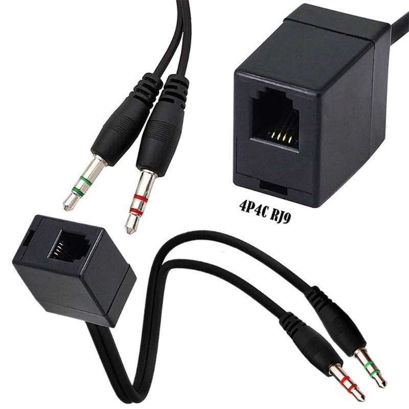 Đầu Chuyển Đổi RJ9 Sang 3 5mm Chuyên Dụng Cho Tai Nghe Máy Tính