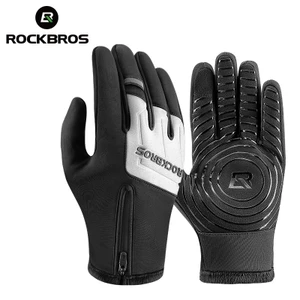 Rockbros Găng Tay Lông Cừu Ấm Áp Cho Xe Đạp, Xe Máy và Xe Điện - Phù Hợp Màn Hình Cảm Ứng, Unisex