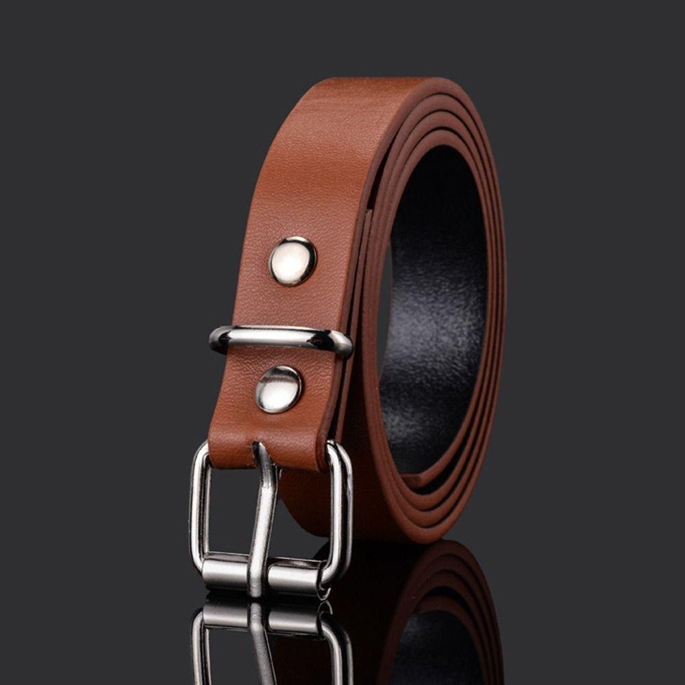 Dây da trẻ em WOODNEST Thiết kế sang trọng Dây đeo thắt lưng mỏng cổ điển thông thường