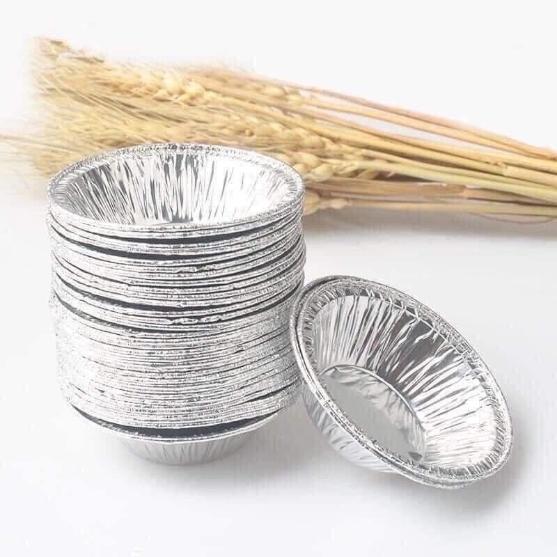 Set 50 - 100 Đế Chén Giấy Bạc Lót Khuôn Nướng Bánh Tart Trứng -  hàu nướng trứng mỡ hành tiện lợi