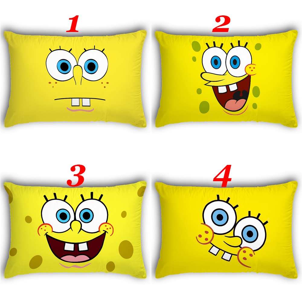 Vỏ gối hình chữ nhật SpongeBob SquarePants SpongeBob và Patrick Star Vỏ gối Sofa Polyeste in một mặt Trang trí nhà cửa (Không có lõi)