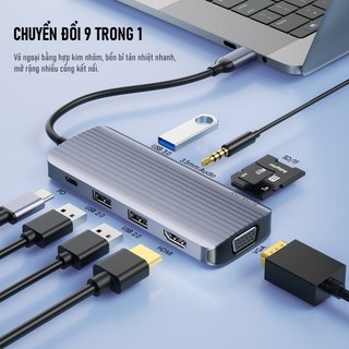 HUB Type-C chuyển đổi 9 in 1 ROBOT HT590